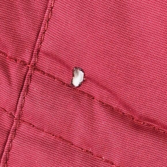 Eddie‎ Bauer Vest Women's Large Goose Down Red 700 Fill Removable Faux Fur Trim - Picture 6 of 16